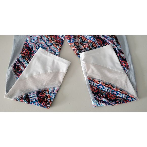 Athleta Womens Medium Nomad Salutation Mesh Capri Leggings Pre-Owned - Picture 3 of 8